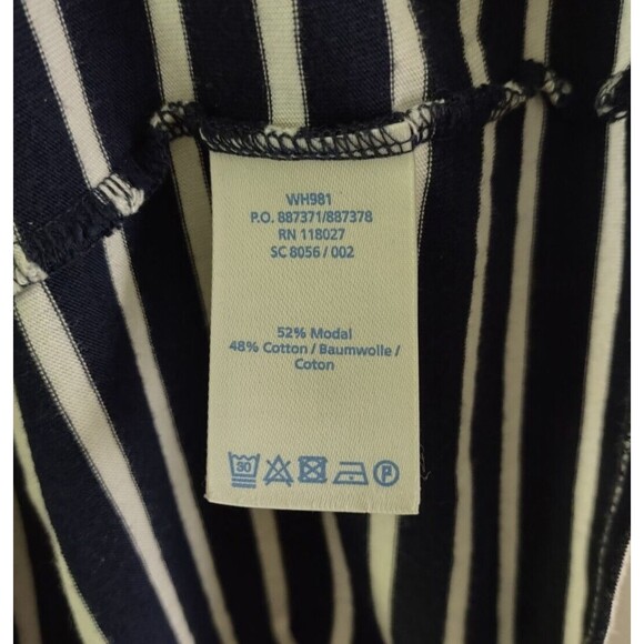 Boden Blackberry Navy White Striped Soft Jersey Dress Womens 6 R Pockets Casual - Picture 5 of 6